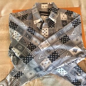 Louis Vuitton Cards White Blue Shirt